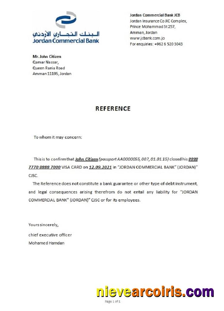 Jordan JCB closure reference